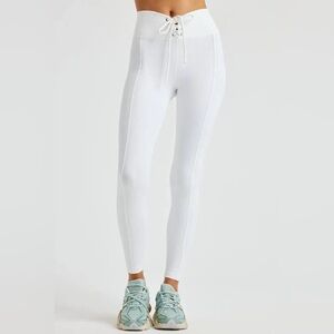 Year of Ours White Ribbed Leggings